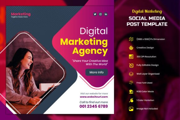 Download Digital Marketing Social Media Post - Social media post Collection