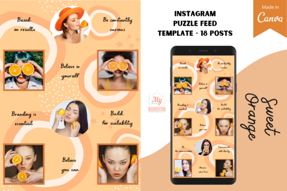 Download Canva Instagram Puzzle Feed Template - Instagram puzzle Collection