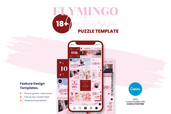 Download Beauty &amp; Spa Instagram Puzzle Feed Canva - Instagram puzzle Collection