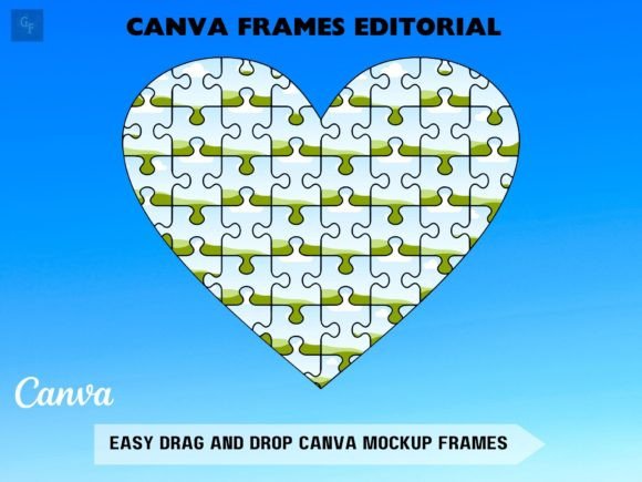 Download Love of Puzzle Shape Canva Frame - Premium Resources